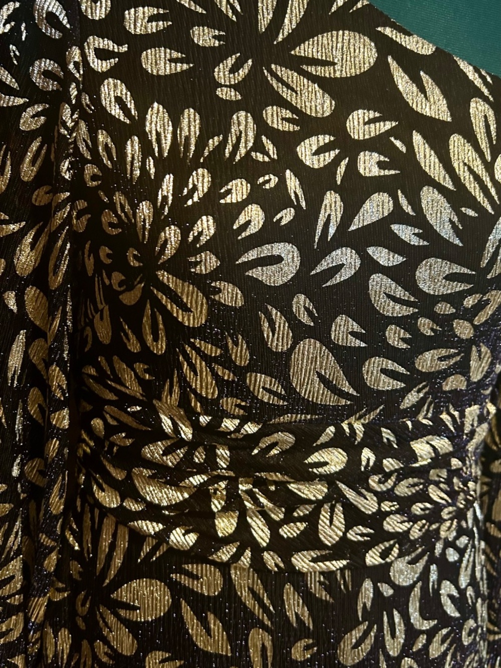 B&A by Betsy & Adam One-Shoulder Metallic Floral Gown | NWT | Size 16 - Picture 8 of 8